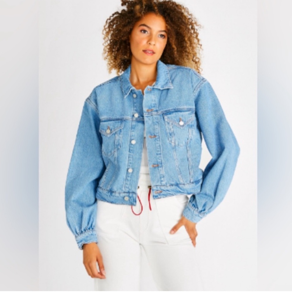 Etica Denim Lauryn Sherpa Lined Jean Jacket | Size Small NWOT